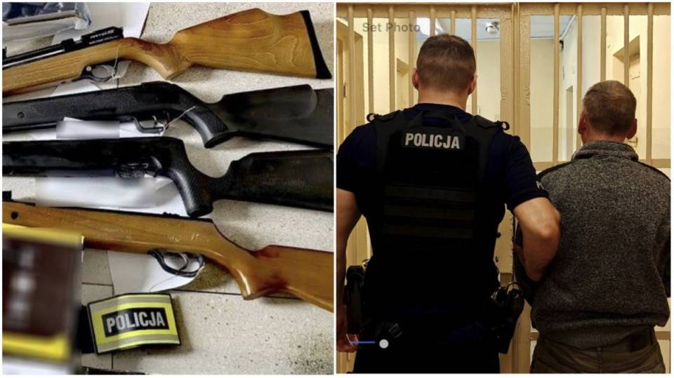 Groził żonie śmiercią i miał arsenał w domu! 54-latek z Łasku trafił za kraty
